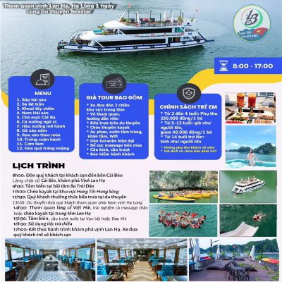 Giá vé tour Vịnh Lan Hạ
