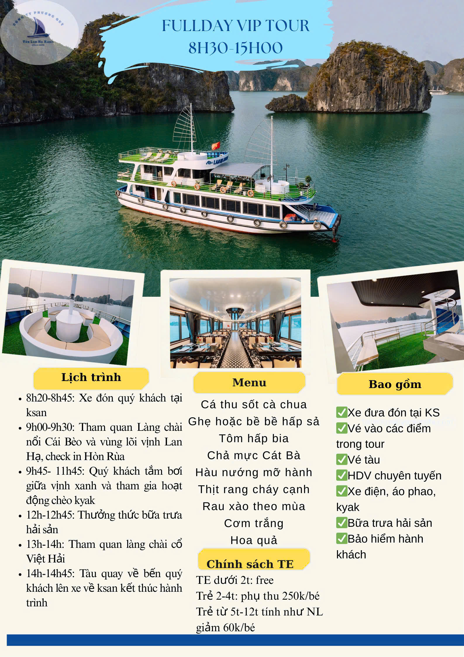 Tàu thăm Vịnh Lan Hạ, Cát Bà